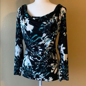 WORTHINGTON STRETCH WATER COLOR BLOUSE